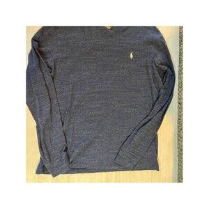 Polo Ralph Lauren Tee M Men's 100% Cotton V-Neck  Long Sleeve Normcore Casual